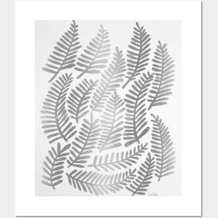 fronds silver Posters and Art